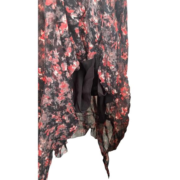 RACHEL ZOE Women's Chiffon CADEN DRESS 100% Silk Lined - Size 0 Floral Multi - Picture 9 of 12